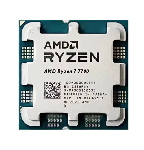 Processador AMD Ryzen 7 7700 3.8GHz (5.3GHz Max Turbo), Cache 32MB, 8 Cores, 16 Threads, AM5 - 100-10000059 OEM