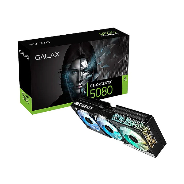 Placa de Vídeo Galax RTX 5080 1-Click OC 3X NVIDIA GeForce 16GB GDDR7 58NZN6MDBBOC