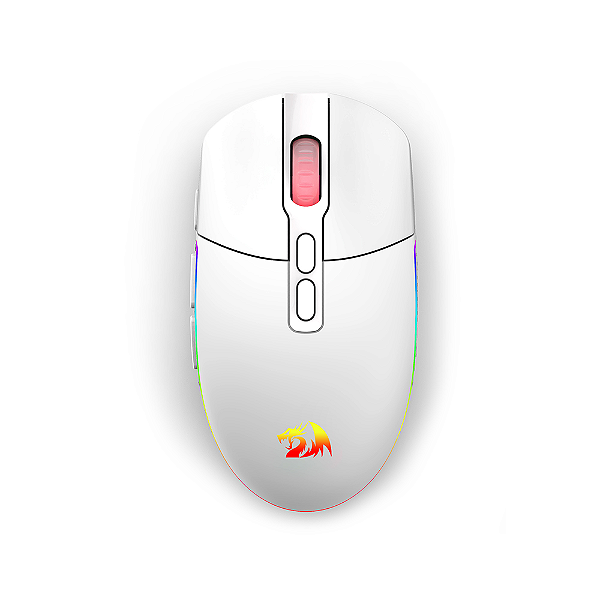 Mouse Gamer Redragon Sem Fio Invader Pro Branco M719W-PRO