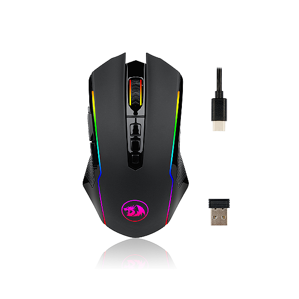Mouse Gamer Redragon Ranger Lite Sem Fio Preto