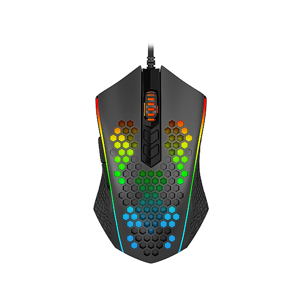 Mouse Gamer Redragon Memeanlion Honeycomb RGB Preto M809-K
