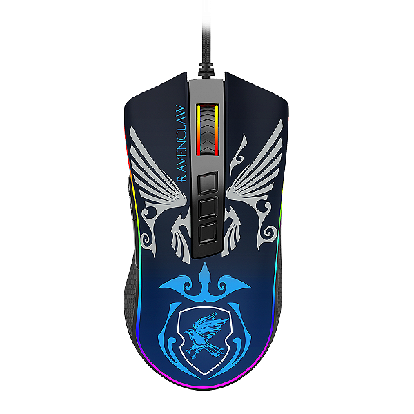 Mouse Gamer Redragon Harry Potter Cobra RGB Ravenclaw Preto e Azul