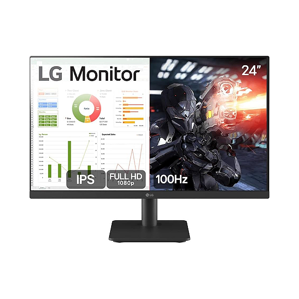 Monitor Gamer LG UltraGear 24" 100Hz IPS AMD Freesync Preto 24MS500-B