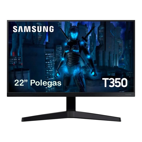 Monitor de 22" Gamer Samsung Full HD 75Hz Série T350 Hdmi Vga Freesync Preto - LF22T350FHLMZD