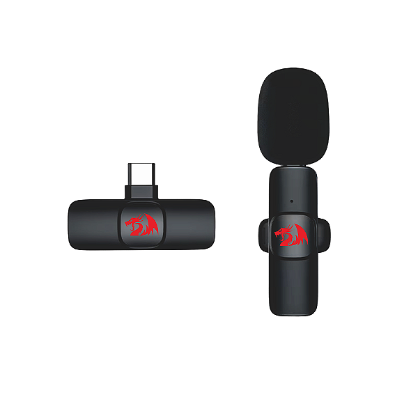 Microfone Lapela Redragon Athan Tipo-C e Lighting ANC GM93
