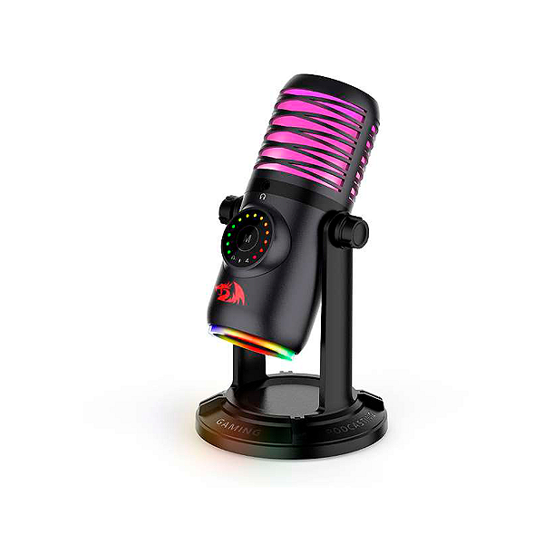 Microfone Gamer Condensador Redragon Stellaris RGB Preto