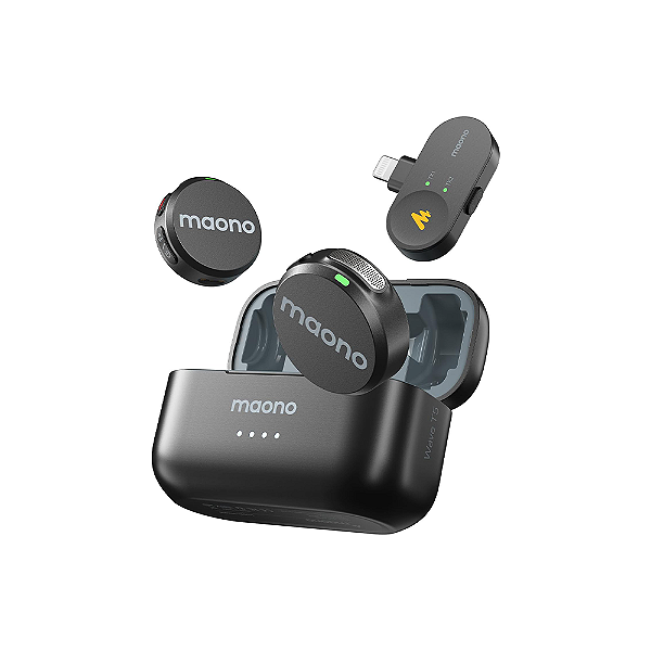 Microfone De Lapela Sem Fio Maono Wave T5 Lightning WM650