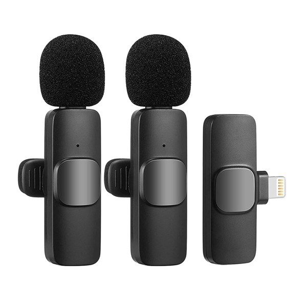 Microfone de lapela Bluetooth IOS com 2 Microfone Flex Gold IP-F4