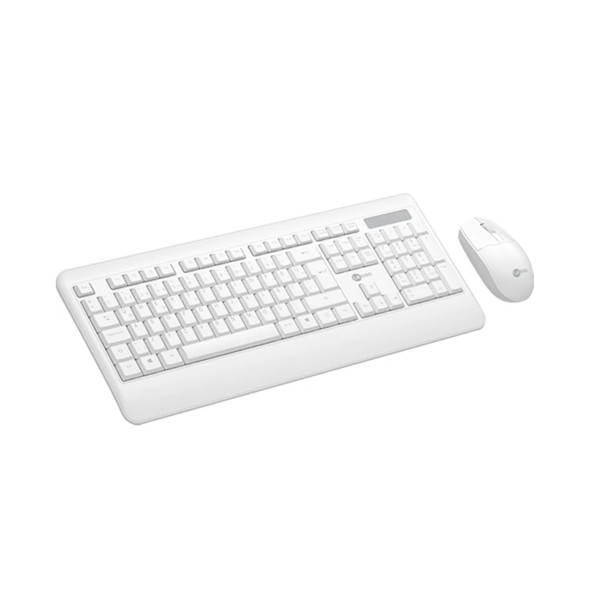 Kit Teclado e Mouse Sem Fio KW202 Branco Lecoo