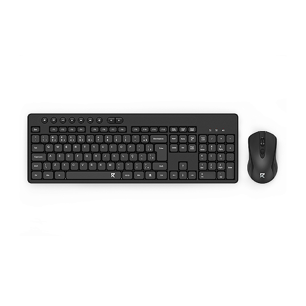 Kit Mouse e Teclado Membrana Redragon R Office BS-7094 Preto