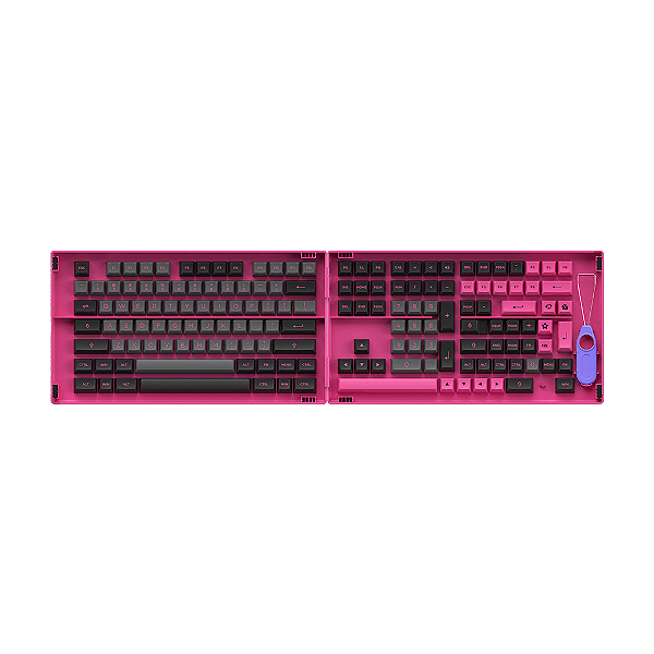 Keycaps Asa Pbt Double Shot Kit 197 Teclas Black Rose