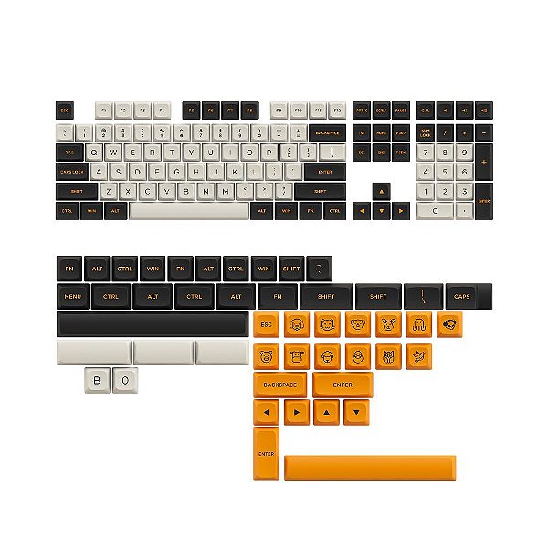 Keycaps Akko Perfil Asa-low Pbt Double Shot Carbon Retro