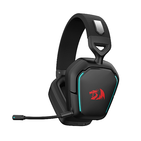 Headset Gamer Sem Fio Redragon Mira H868 RGB Bluetooth Preto