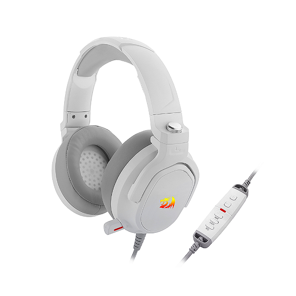 Headset Gamer Redragon Nireus Rgb Branco H399W