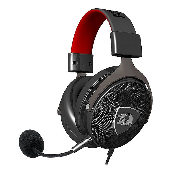 Headset Gamer Redragon H520 Icon 7.1 USB Preto/Vermelho