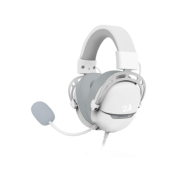 Headset Gamer Redragon Aurora Branco USB 7.1