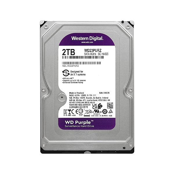 HD WD 2TB SATA III Western Digital Purple Surveillance WD20PURZ