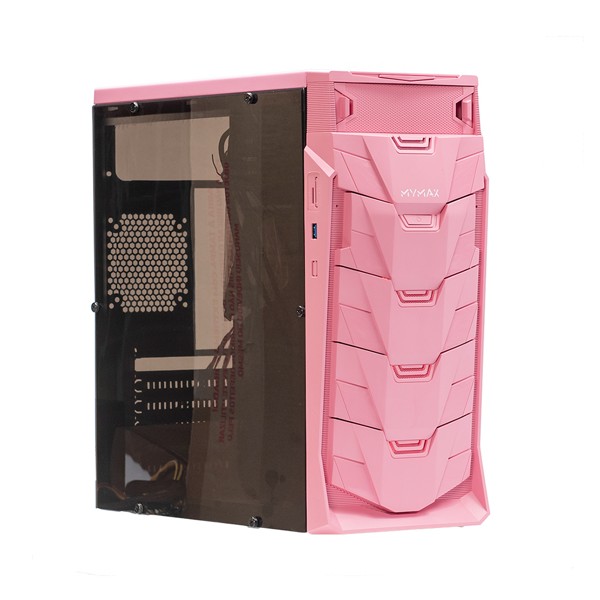 Gabinete Mymax Gamer Taurus USB 3.0 Rosa Led Vermelho MCA-TAURUS/PK