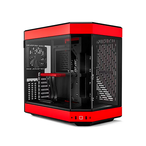 Gabinete Hyte Y60 Mid Tower Com 3 Fans CS-HYTE-Y60-BR Preto e Vermelho