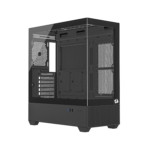 Gabinete Gamer Redragon Reflect Flow Preto Vidro Temperado