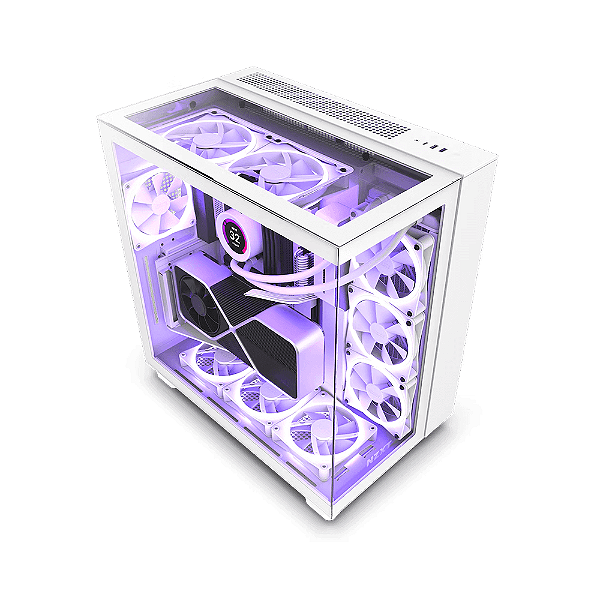 Gabinete Gamer Nzxt H9 Elite Branco Mid Tower Com Fan