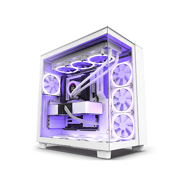 Gabinete Gamer Nzxt H9 Flow Branco Mid Tower Com Fan