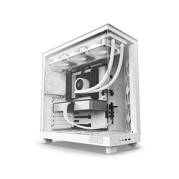 Gabinete Gamer NZXT H6 Flow Mid Tower Vidro Temperado Branco