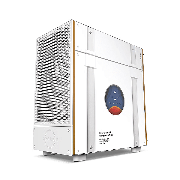 Gabinete Gamer NZXT H5 Flow Edição Starfield Branco 2 Fans