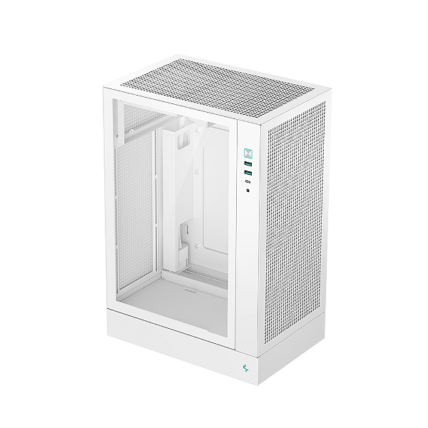 Gabinete Gamer DeepCool Mid Tower CH170 Plus Vidro Temperado Branco
