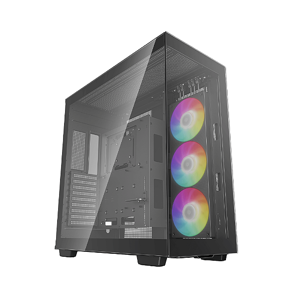 Gabinete Gamer DeepCool CH780 ARGB Full Tower Vidro Preto