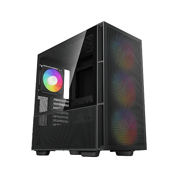 Gabinete Gamer Deepcool CH560 BK ARGB Mid Tower Vidro Preto
