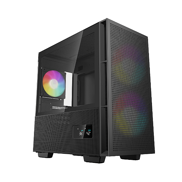 Gabinete Gamer DeepCool CH360 Digital Com 3 Fans Preto