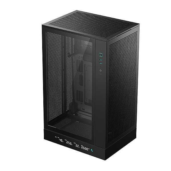 Gabinete Gamer DeepCool CH270 Digital Mini Tower Vidro Frontal Preto