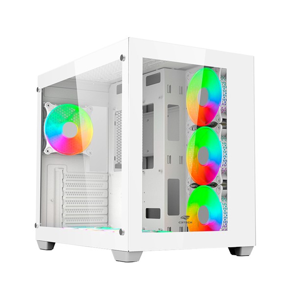 Gabinete Aquarius MT-G910WH Sem Fonte C3Tech Gaming