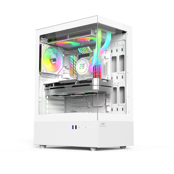 Gabinete Aquarius MT-G860WH Sem Fonte C3Tech Gaming