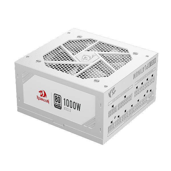 Fonte Redragon RGPS 1000W 80 Plus Platinum Branco GC-PS017W