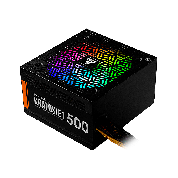 Fonte Gamer Gamdias Kratos E1 500w Add-rgb 80% De Eficiência Atx
