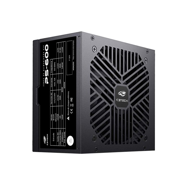 Fonte ATX 600W PS-600BK C3Tech Gaming