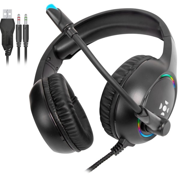 Fone Headset Gamer Fortrek Holt P2 + USB RGB Preto