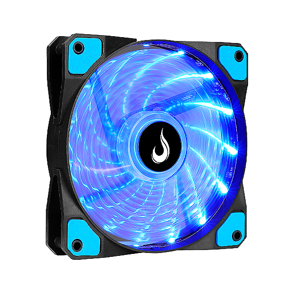 Fan Gamer Rise Mode Wind W1 120mm LED Azul Preto RM-WN-01-BB