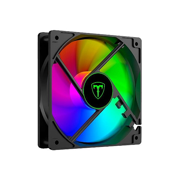 Fan Gamer T-Dagger T-Tgf610 Rainbow Preto 120x25mm
