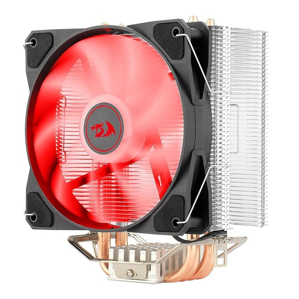 Cooler para processador Air Cooler Redragon Tyr LED Vermelho AMD e Intel 120mm Preto CC-9104R