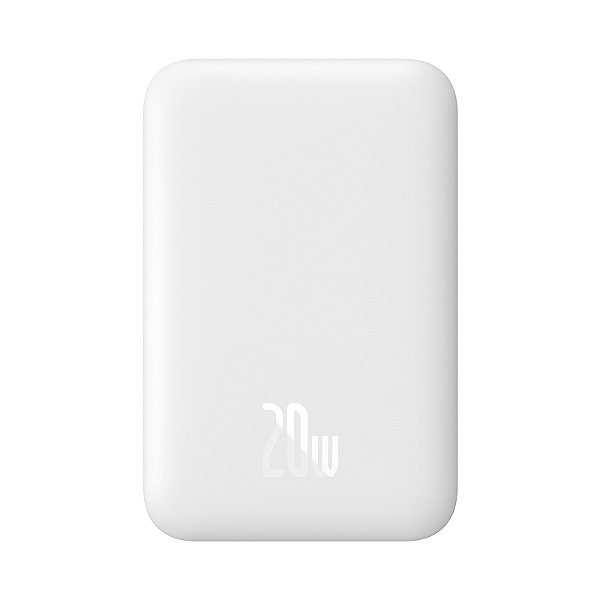 Carregador Magnético Sem Fio Baseus Power Bank 6000mAh 20W Branco PPCXW06