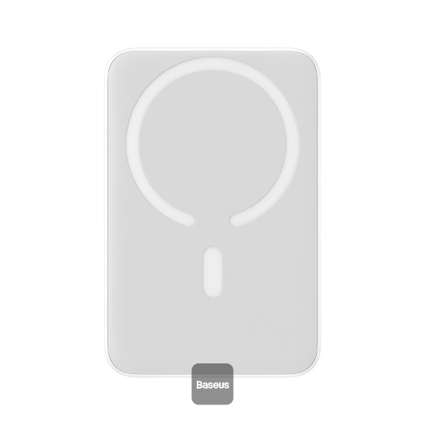Carregador Magnético Sem Fio Baseus Power Bank 10.000mAh 20W Branco PPCXM10