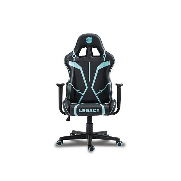 Cadeira Gamer Dazz Legacy Series Preto e Azul Ciano