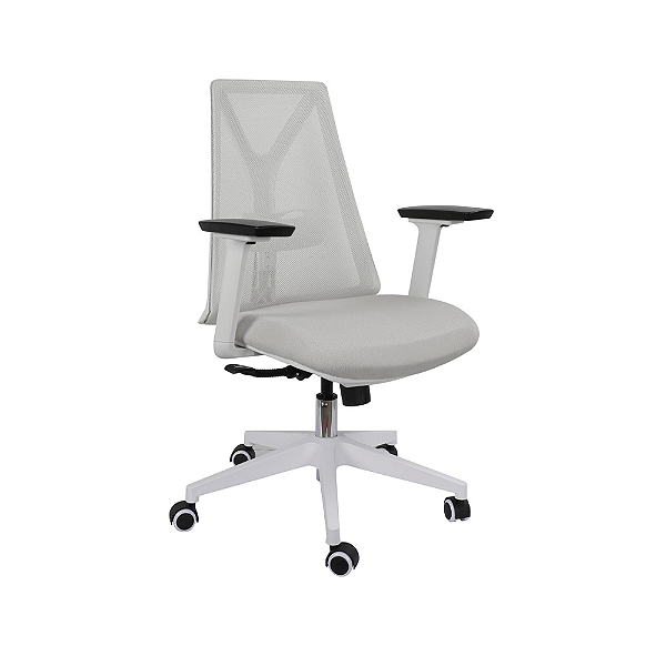 Cadeira Ergonômica Escritório Elements Olympia Branco Cinza