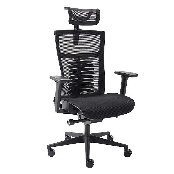 Cadeira De Escritório Ergonômica Elements Vertta Special Preta