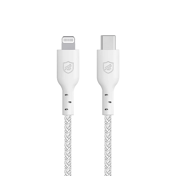 Cabo Ultra Safe Gshield Lightning - Tipo C 1,5 M MFI 6 Anos de Garantia Branco