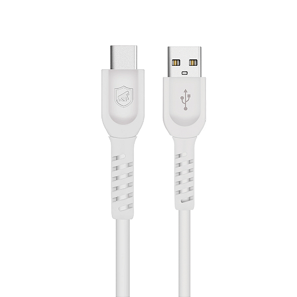 Cabo Dual Shock Gshield Tipo C - USB A 1,2m Branco