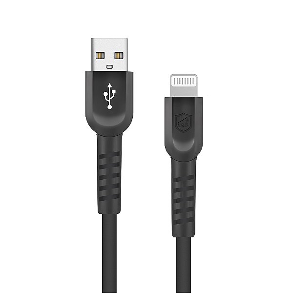 Cabo Dual Shock Gshield Lightning - USB A 1,2m Preto
